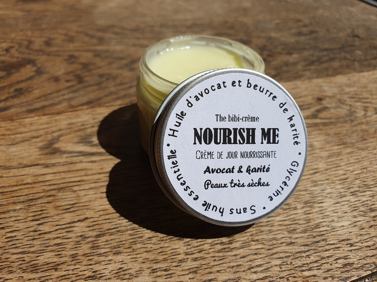 La "Nourish me", crème de jour nourrissante et très hydratante pour les peaux sèches à l'avocat et au karité