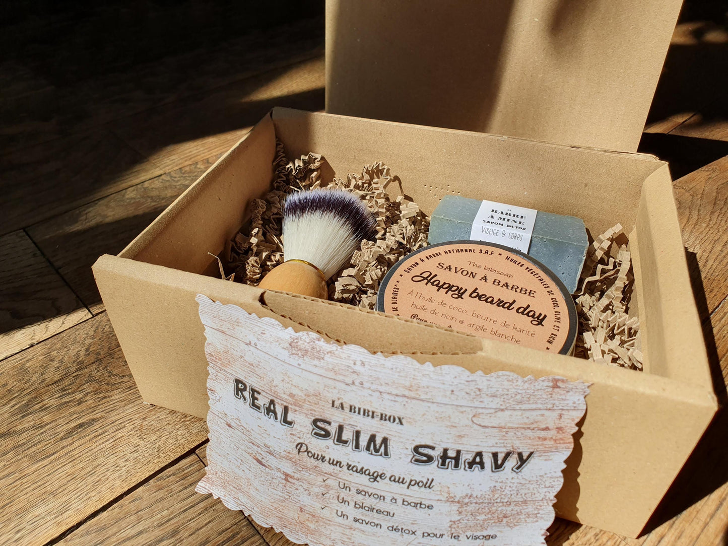 La "Real slim shavy box", coffret ou boîte cadeau de soins pour le rasage
