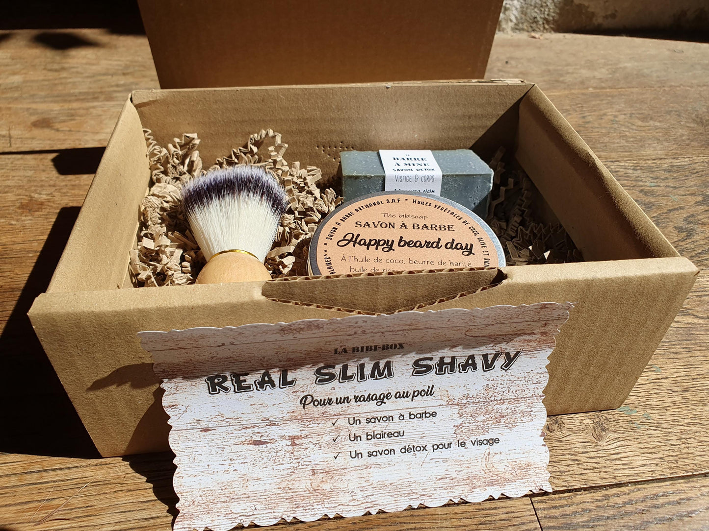 La "Real slim shavy box", coffret ou boîte cadeau de soins pour le rasage