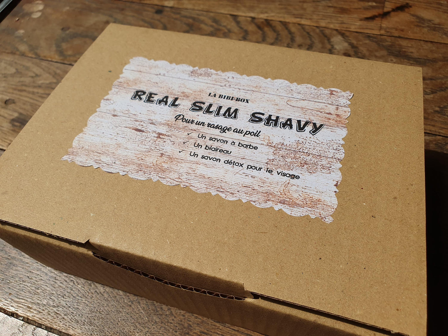 La "Real slim shavy box", coffret ou boîte cadeau de soins pour le rasage
