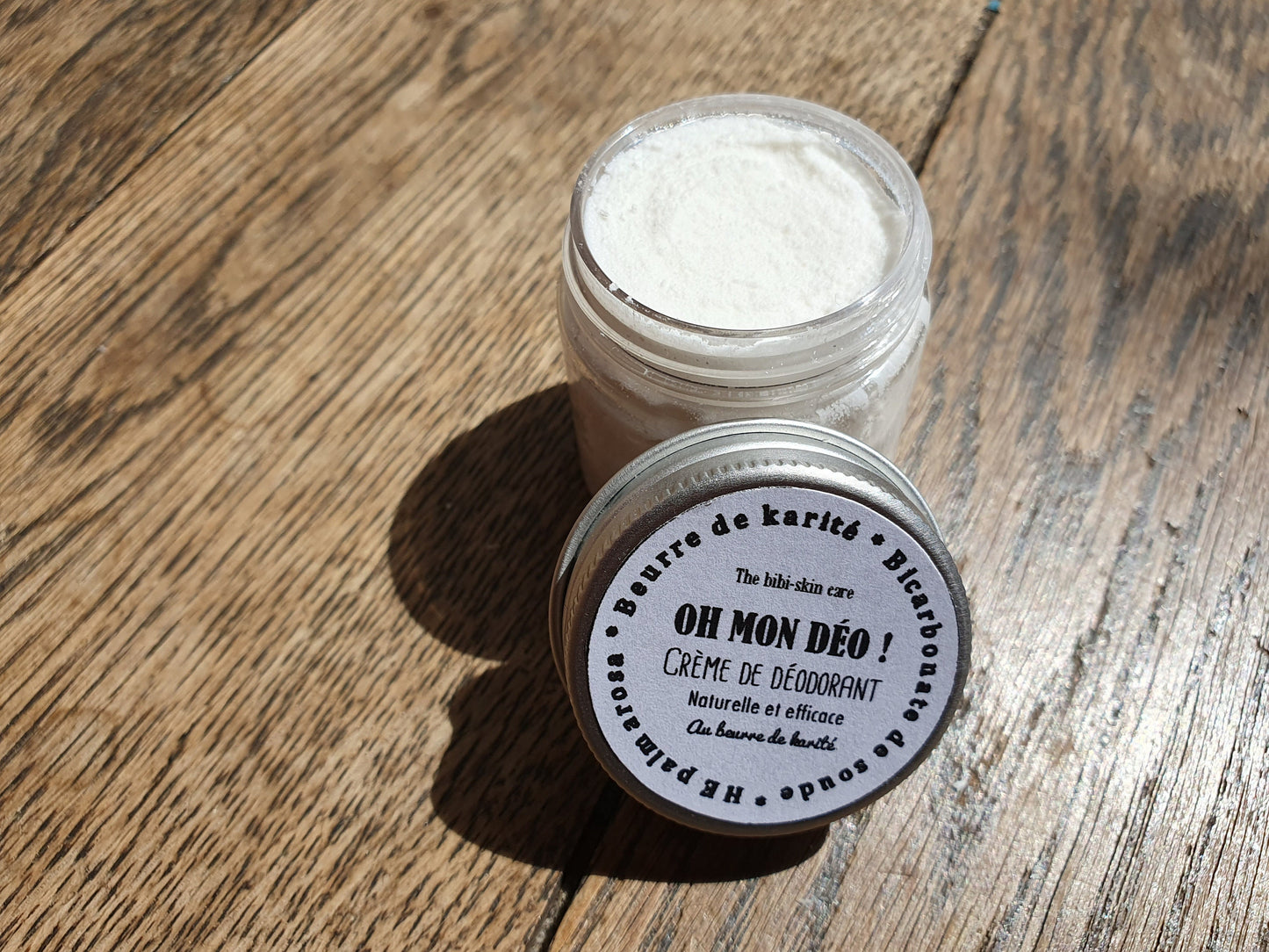 Le "Oh mon déo !", crème de déodorant naturelle et divinement efficace au beurre de karité, bicarbonate de soude et huile essentielle de palmarosa