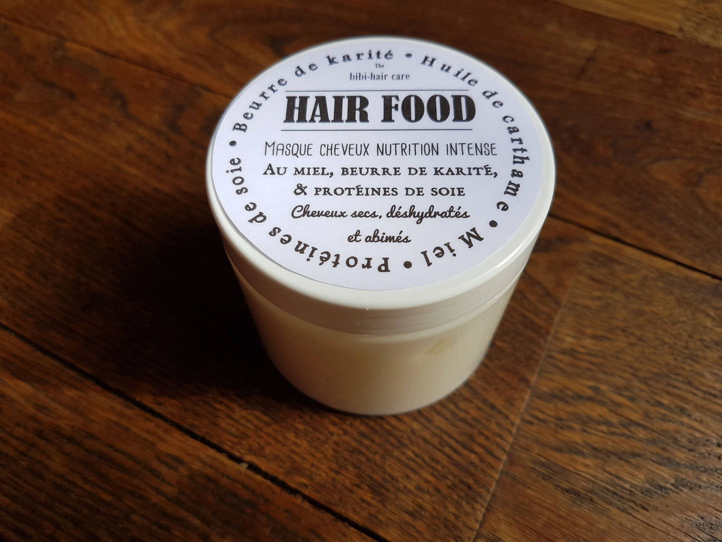 Le "Hair food", masque nourrissant et hydratant pour les cheveux secs et abîmés au miel, beurre de karité et huile de carthame