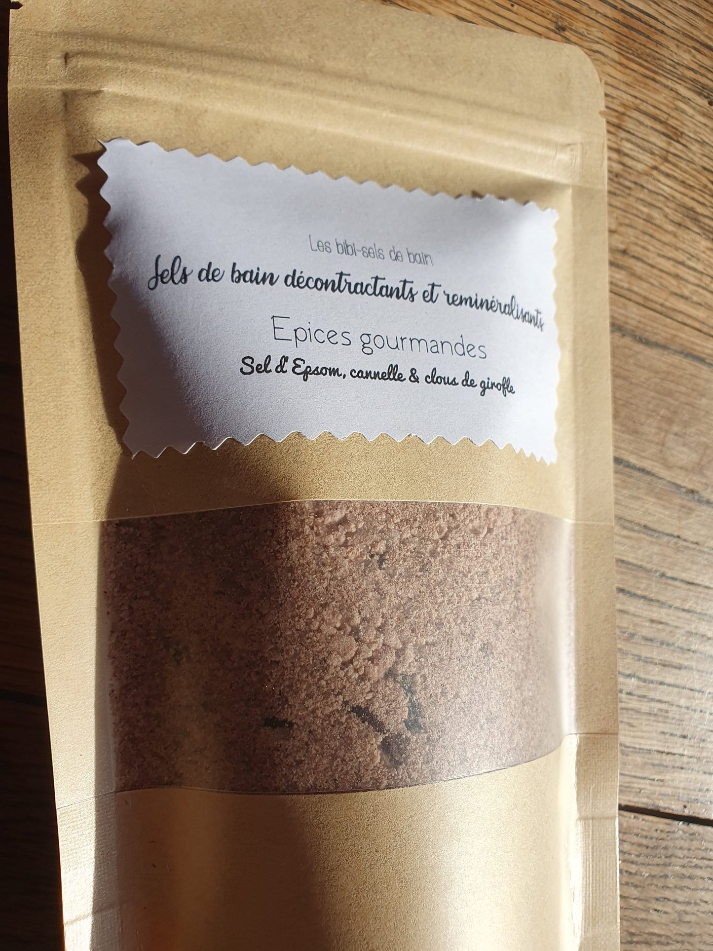 Sels de bain décontractants et reminéralisants "Epices gourmandes" aux épices, cannelle, clous de girofle et sel d'Epsom relaxant