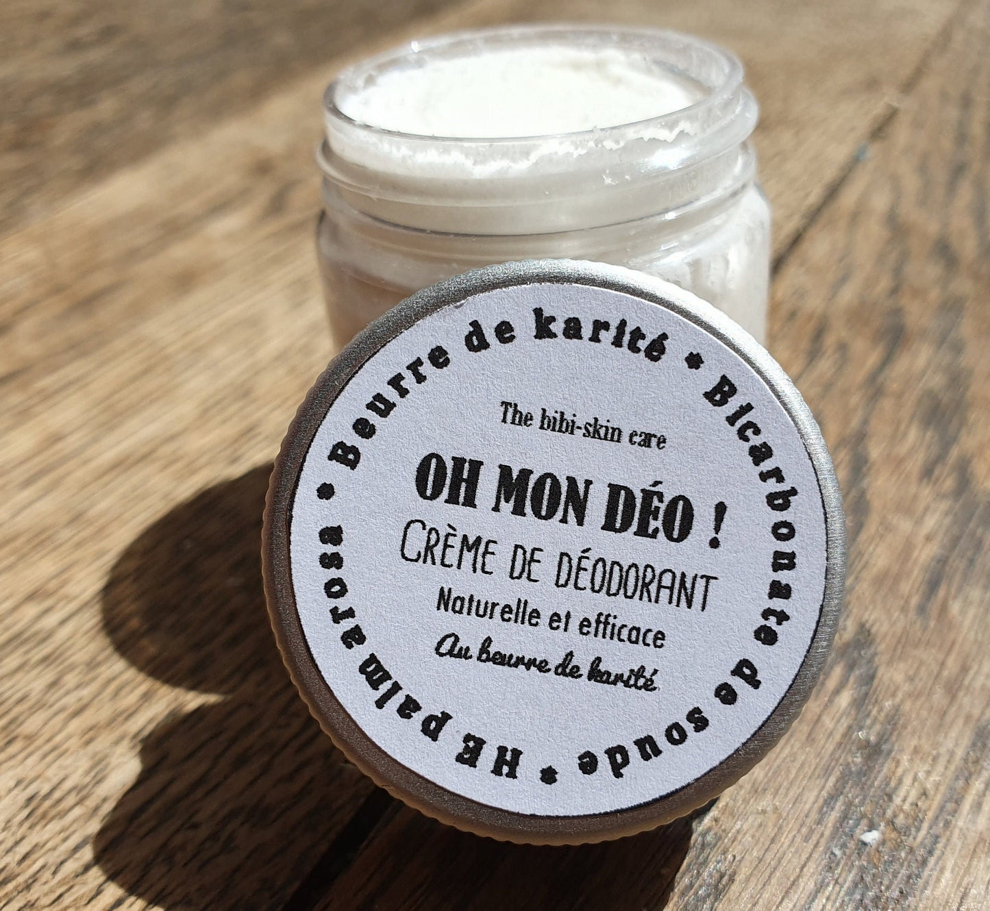 Le "Oh mon déo !", crème de déodorant naturelle et divinement efficace au beurre de karité, bicarbonate de soude et huile essentielle de palmarosa