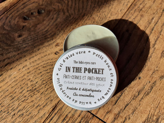 La "In The Pocket", gel crème gelée contour des yeux ant poches et anti cernes à l'aloe vera, concombre et huile de calophylle inophyle