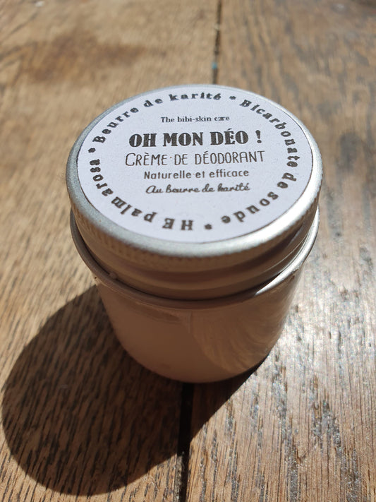 Le "Oh mon déo !", crème de déodorant naturelle et divinement efficace au beurre de karité, bicarbonate de soude et huile essentielle de palmarosa